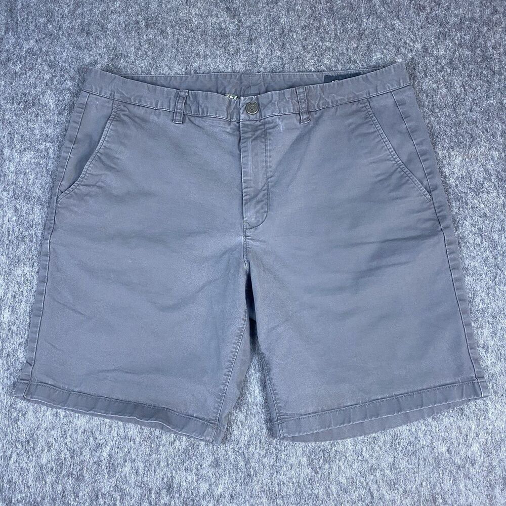 Bonobos Men's Chino Shorts Stretch Cotton Light Gray 9" Inseam Classic Size 38